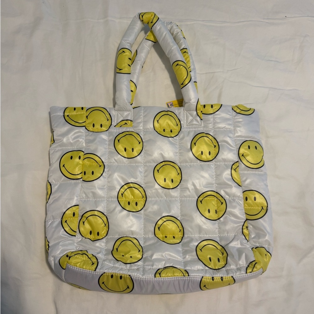 Gap x Smiley Puffer Tote Bag NWT